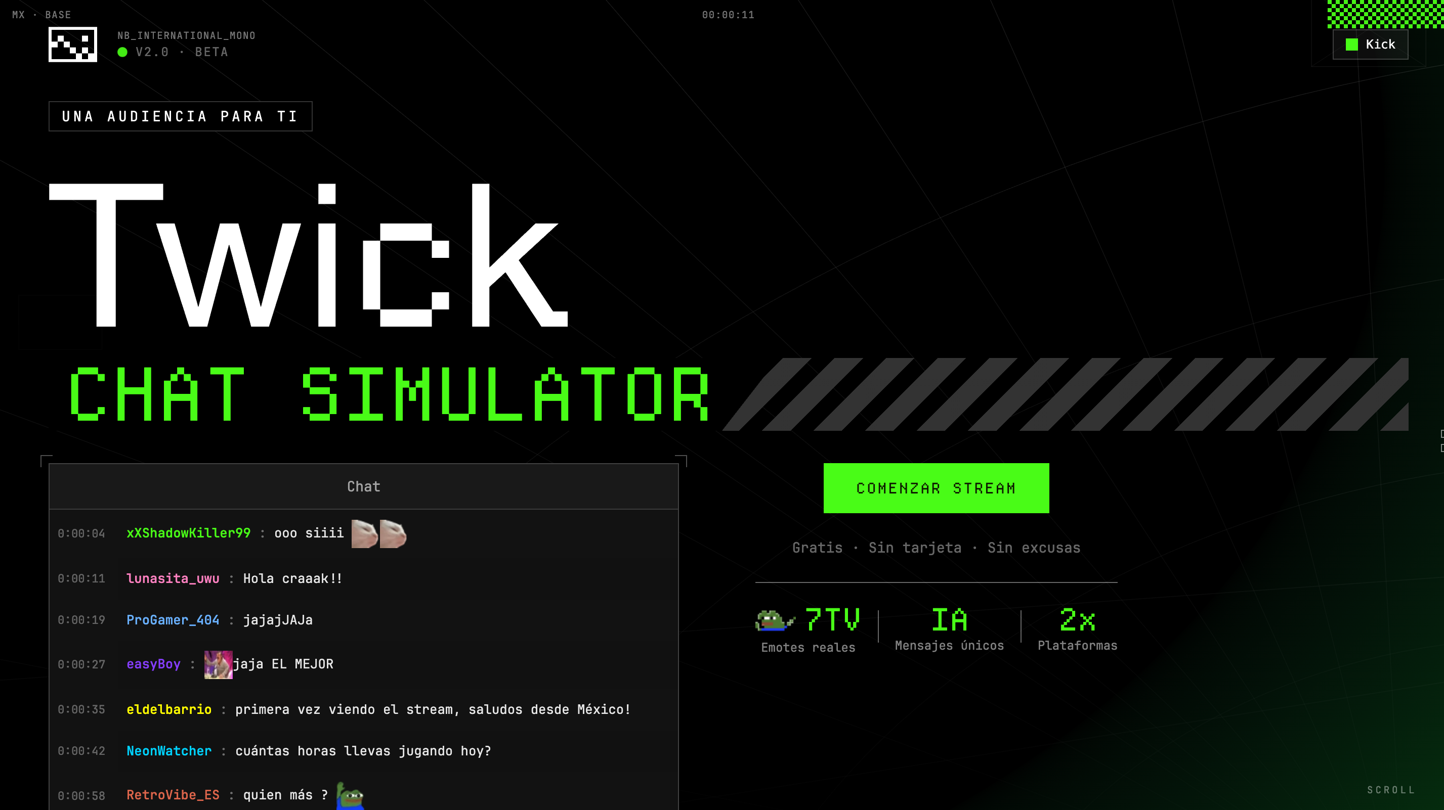 Twick: Simulador de Chat para Streamers con IA